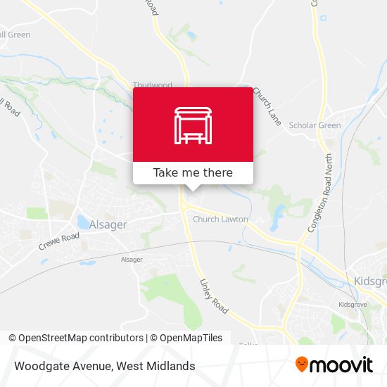How to get to Woodgate Avenue in West Midlands by Bus or Train?