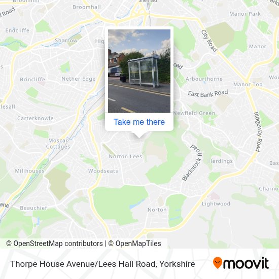 Thorpe House Avenue / Lees Hall Road stop Routes, Schedules, and Fares