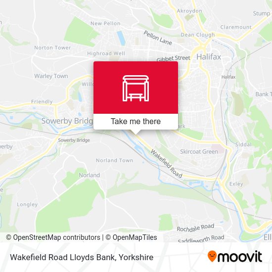 How to get to Wakefield Road the Halifax Bank by Bus or Train?