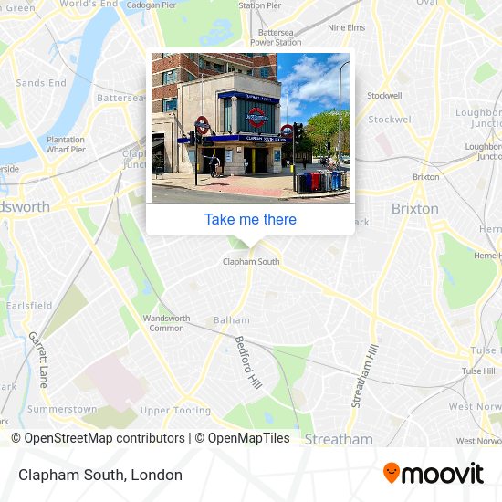 Clapham South station Routes, Schedules, and Fares