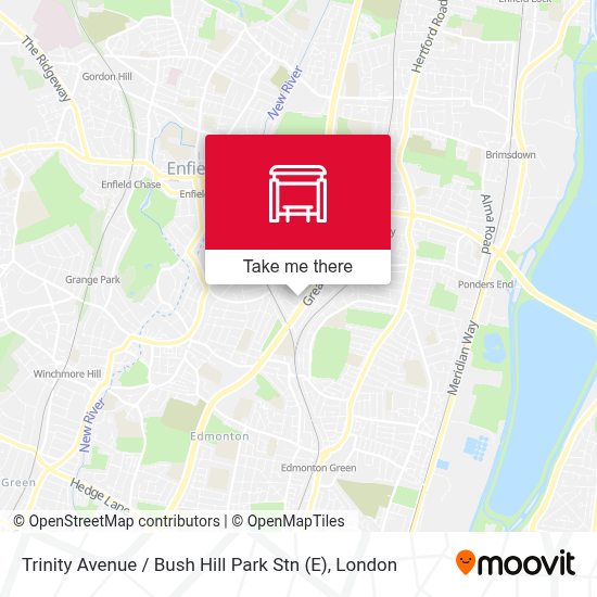 Trinity Avenue / Bush Hill Park Stn stop Routes, Schedules, and Fares