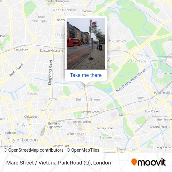 How to get to Mare Street / Victoria Park Road (Q) in Hackney by Bus