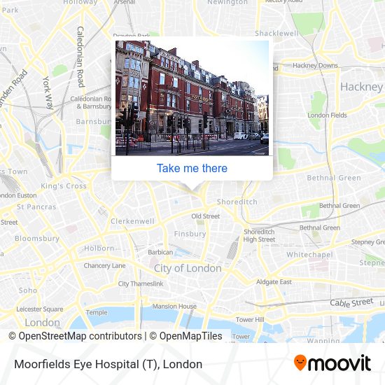 Moorfields Eye Hospital (T) stop Routes, Schedules, and Fares
