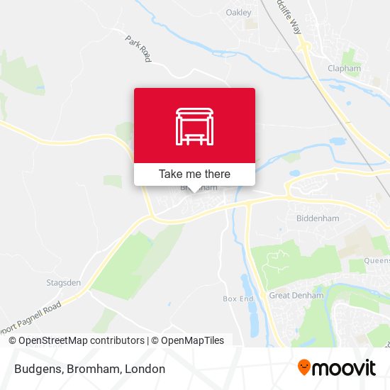 How to get to Budgens, Bromham in Bedford by Bus or Train?