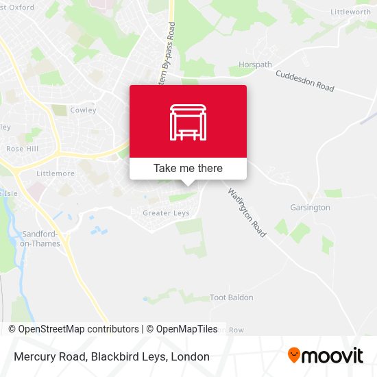 Mercury Road, Blackbird Leys stop Routes, Schedules, and Fares
