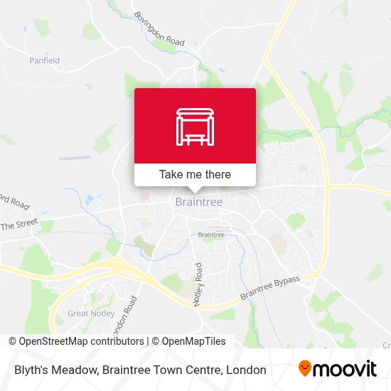 Blyth's Meadow, Braintree Town Centre stop Routes, Schedules, and Fares