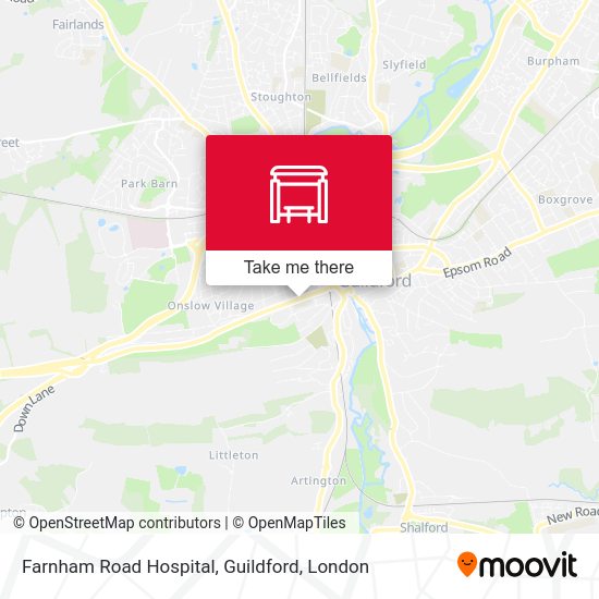 Farnham Road Hospital, Guildford stop Routes, Schedules, and Fares