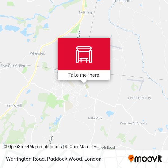 Warrington Road, Paddock Wood stop Routes, Schedules, and Fares