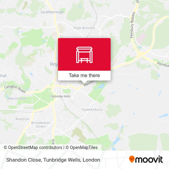 Shandon Close, Tunbridge Wells stop Routes, Schedules, and Fares