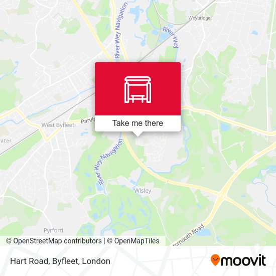 Hart Road, Byfleet stop Routes, Schedules, and Fares