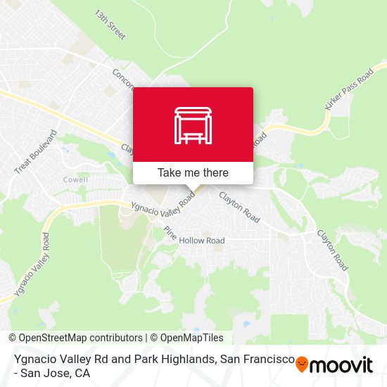 Ygnacio Valley Rd and Park Highlands stop Routes, Schedules, and Fares