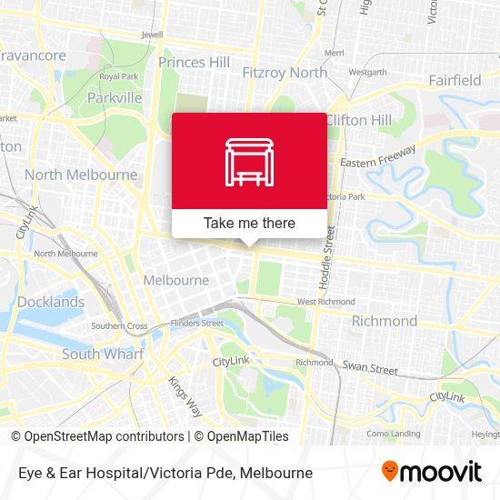 Eye & Ear Hospital / Victoria Pde (East Melbourne) stop Routes