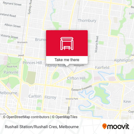 Rushall Railway Station / Rushall Cres (Fitzroy North) Routes