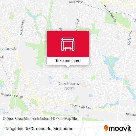 Tangerine Dr / Ormond Rd (Narre Warren South) stop Routes, Schedules