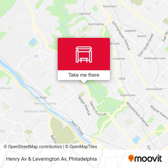 How to get to Henry Av & Leverington Av in Philadelphia by bus, train