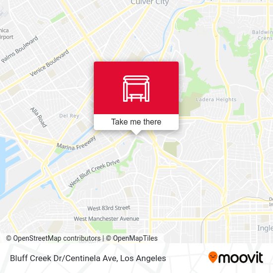 Bluff Creek Dr/Centinela Ave stop Routes, Schedules, and Fares