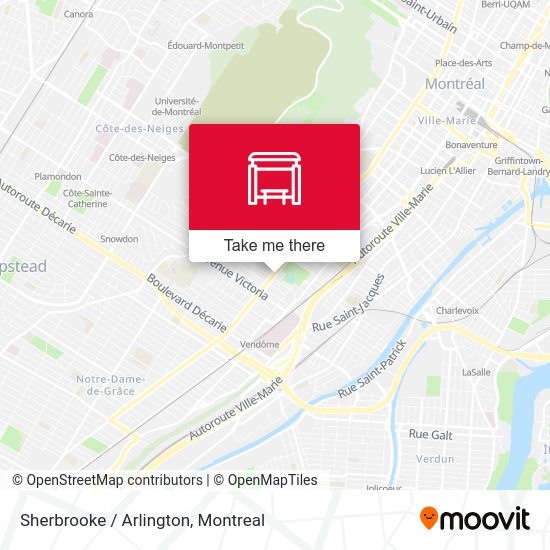 Sherbrooke / Arlington stop Routes, Schedules, and Fares