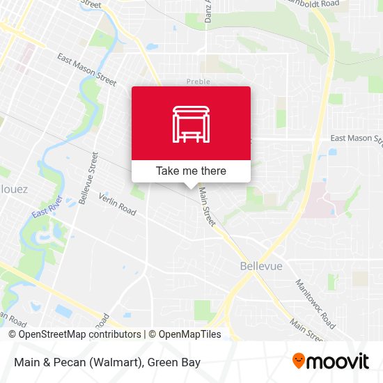 How to get to Main & Pecan (Walmart) in Green Bay by Bus?