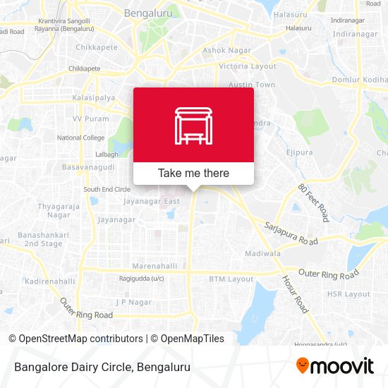 Bangalore Dairy Circle stop Routes, Schedules, and Fares