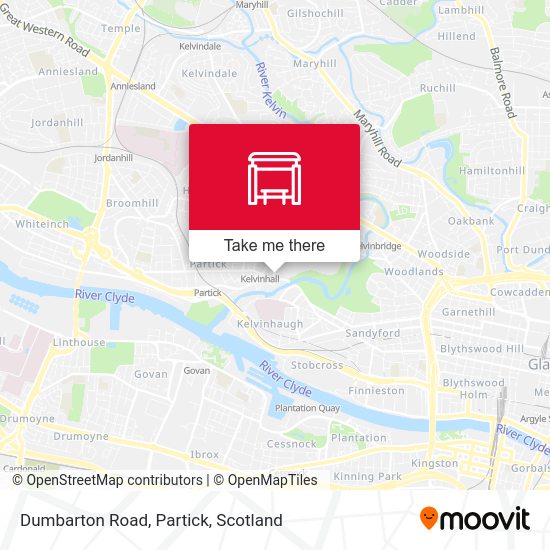 Dumbarton Road, Partick stop Routes, Schedules, and Fares