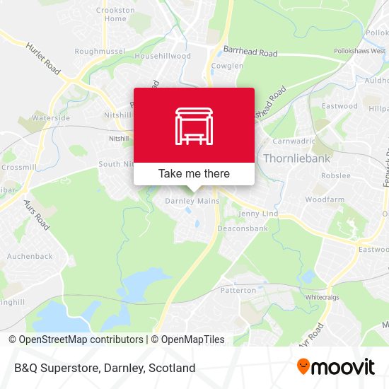 B&Q Superstore, Darnley stop Routes, Schedules, and Fares