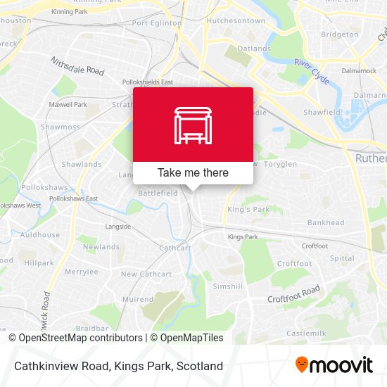 How to get to Cathkinview Road, Kings Park in Scotland by Bus or Train?