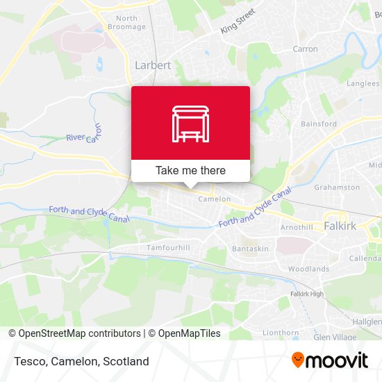 How to get to Tesco, Camelon in Scotland by Bus or Train?