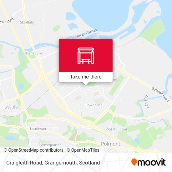 Craigleith Road, Grangemouth stop Routes, Schedules, and Fares