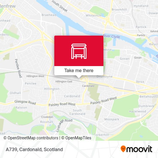 A739, Cardonald stop Routes, Schedules, and Fares