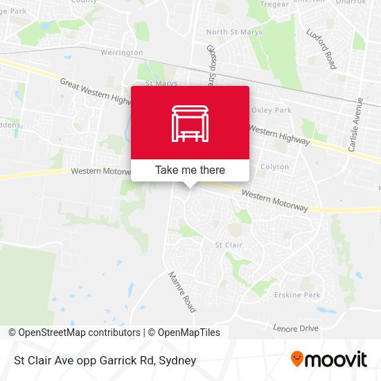 How to get to St Clair Ave opp Garrick Rd in St Clair (Penrith NSW