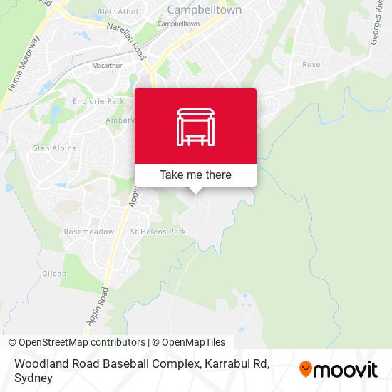 How to get to Woodland Road Baseball Complex, Karrabul Rd in St Helens