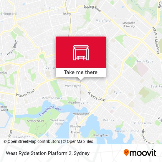 How to get to West Ryde Station Platform 2 by Train, Bus or Metro?