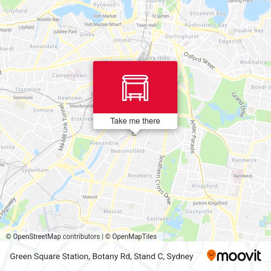 Green Square Station, Botany Rd, Stand C stop Routes, Schedules, and Fares