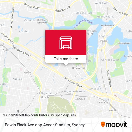 Edwin Flack Ave opp Accor Stadium stop Routes, Schedules, and Fares