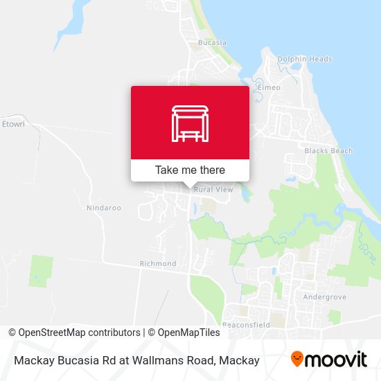 Mackay Bucasia Rd at Wallmans Road stop Routes, Schedules, and Fares