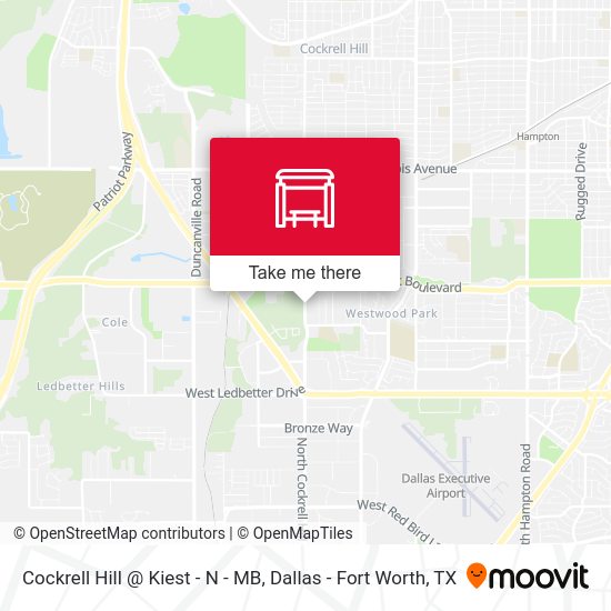 Cockrell Hill Kiest N MB parada Rutas, horarios y tarifas