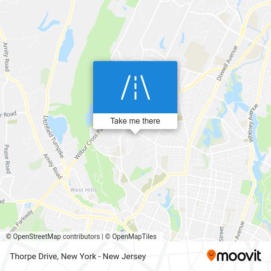¿Cómo llegar a Thorpe Drive, Hamden en autobús o tren?