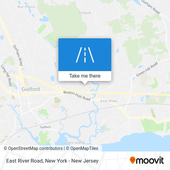How to get to East River Road, Guilford by bus or train?