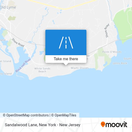 ¿Cómo llegar a Sandalwood Lane, Old Lyme en Tren o Autobús?