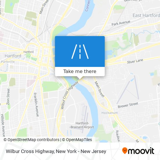 How to get to Wilbur Cross Highway in East Hartford by Train or Bus?