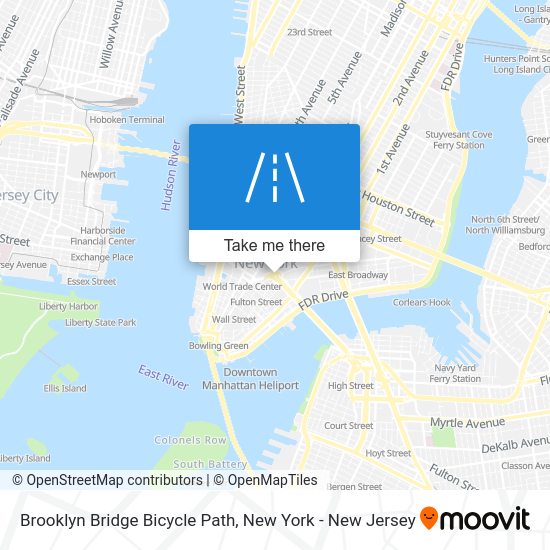¿Cómo llegar a Brooklyn Bridge Bicycle Path en Manhattan en Metro