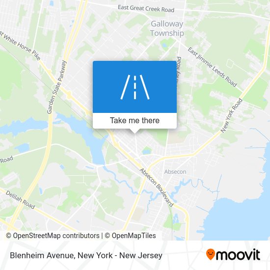¿Cómo llegar a Blenheim Avenue en Absecon, Nj en Autobús o Tren?
