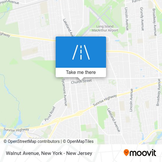 How to get to Walnut Avenue, Bohemia, Ny by Bus or Train?