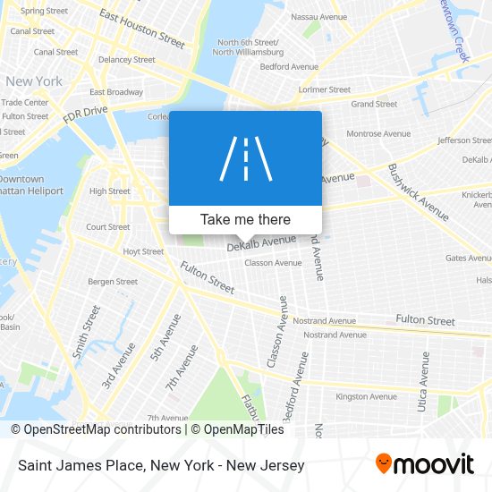 How to get to Saint James Place, New York New Jersey by subway, bus