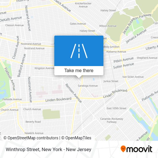 How to get to Winthrop Street, New York New Jersey by subway, bus or train?