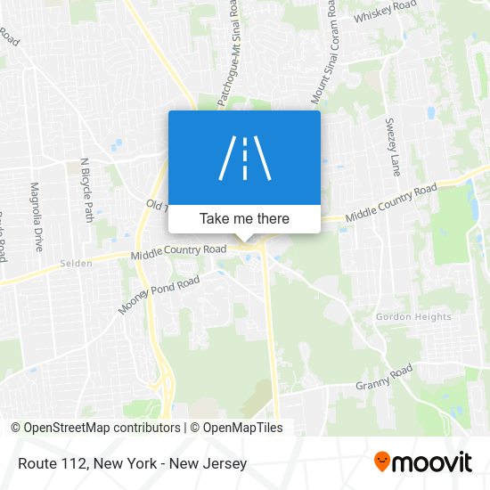 How to get to Route 112, Coram, Ny by bus or train?