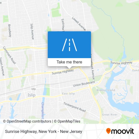 ¿Cómo llegar a Sunrise Highway, Islip Terrace, Ny en Autobús o Tren?