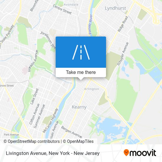 How to get to Livingston Avenue, Kearny, Nj by bus, subway or train?