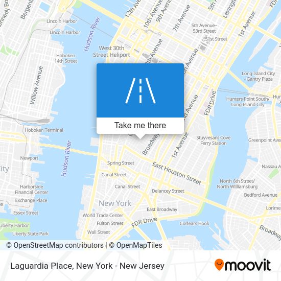 How to get to Laguardia Place, Manhattan by subway, bus or train?