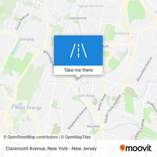 How to get to Claremont Avenue, Montclair, Nj by bus, train or subway?